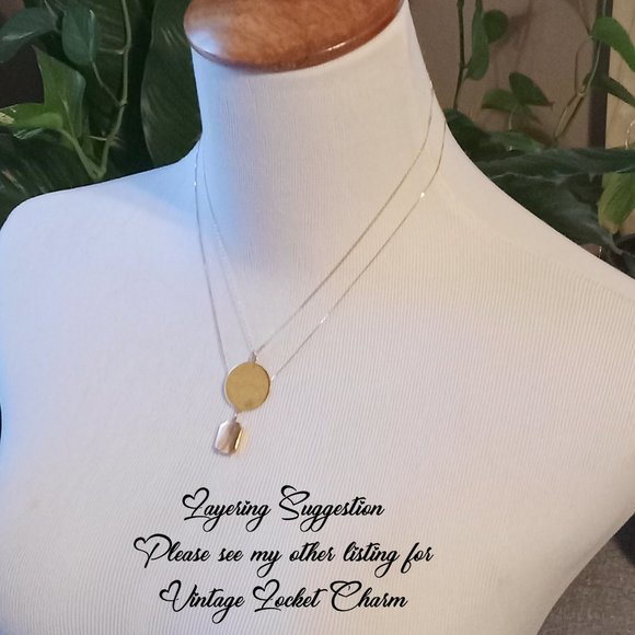 Vintage 14K YG Engravable Disc Charm - Picture 15 of 15